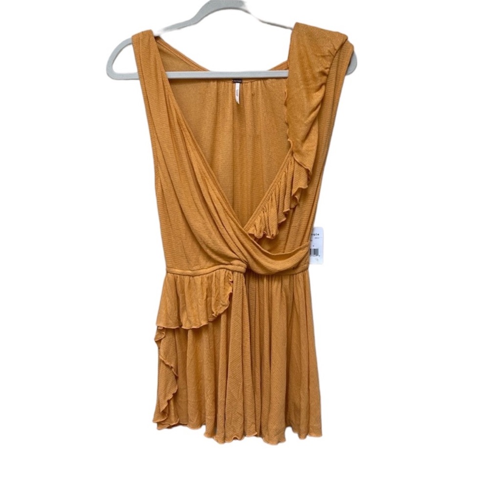 Free People Tank Top Sleeveless Float Away Sz M Color Mago